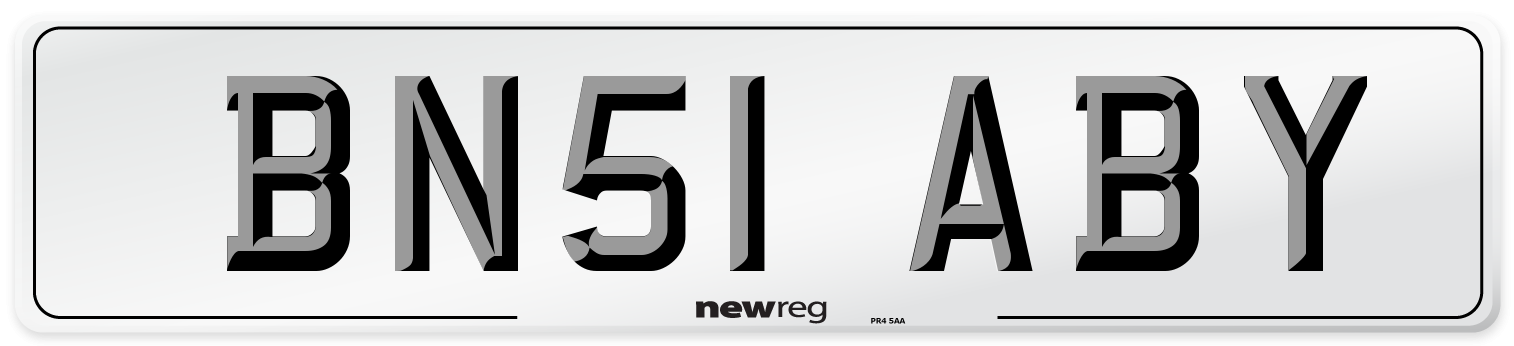 BN51 ABY Number Plate from New Reg